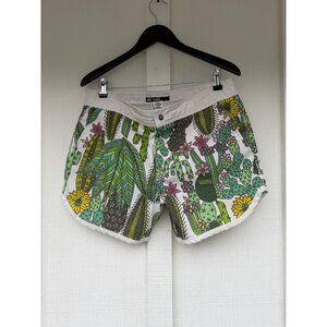 Mr Turk Mens 33 Floral & Cactus-Print Shorts 3" Swim Trunks Made In California